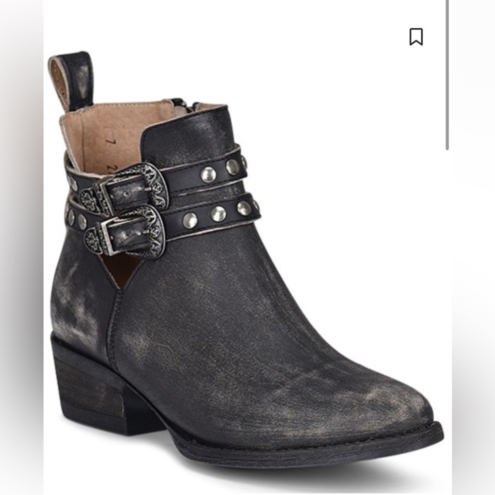 Corral Women's Studded Harness Booties - Round Toe
